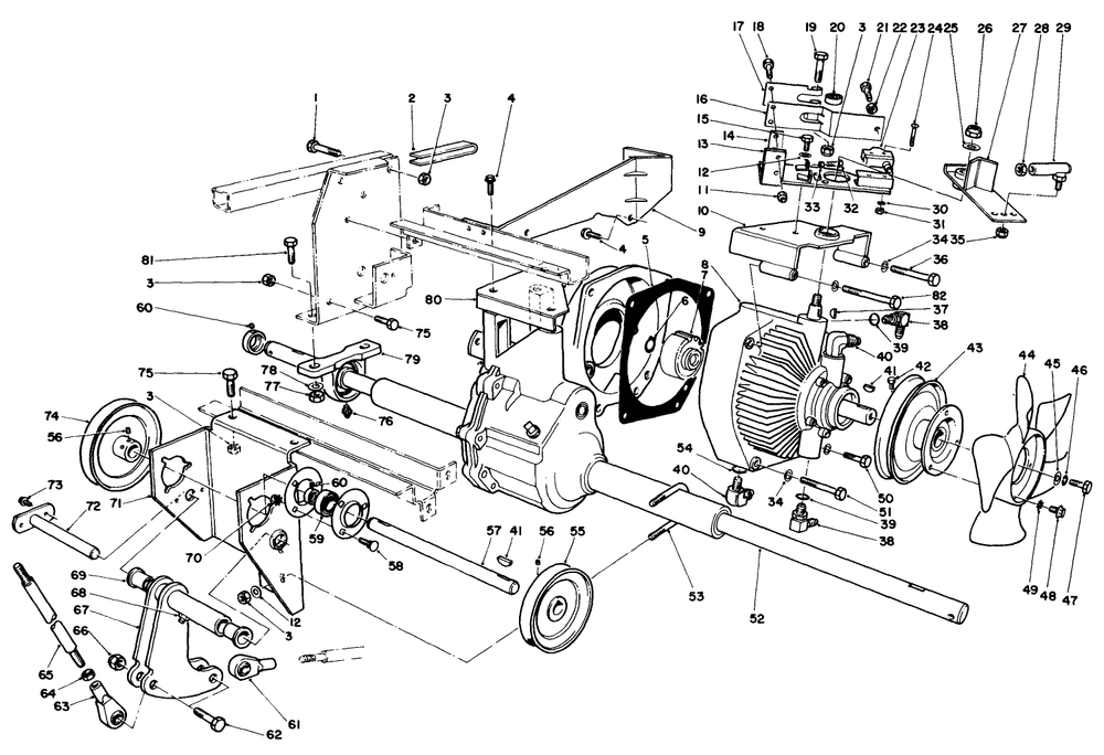 Transmission & Differential Assembly Diagram and Parts List for 30718 2000001 - 2999999 Toro Lawn Tractor
