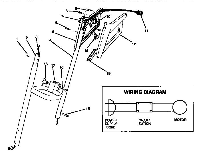 Handle Assembly Diagram and Parts List for 38310-3900001 4900001 & UP Toro Snow Blower