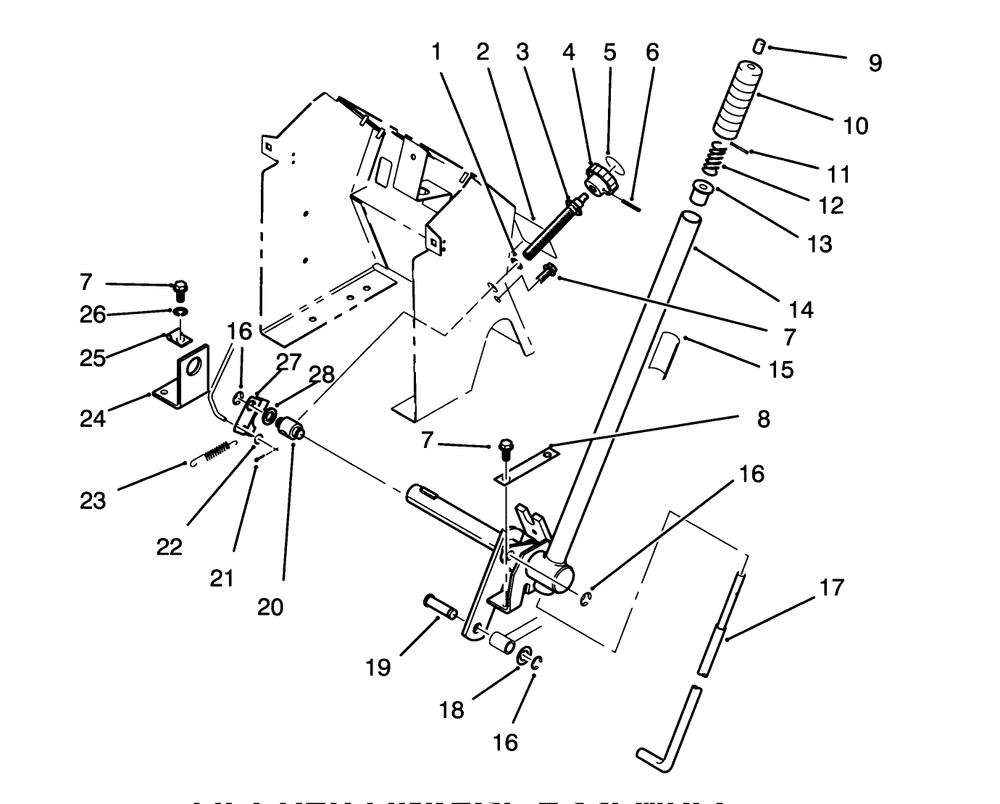 Lift Bar Linkage Assembly Diagram and Parts List for 72060 3900001 - 3999999 Toro Lawn Tractor