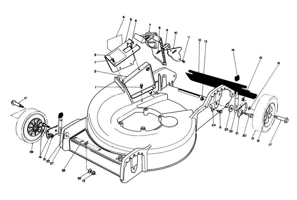 Housing Assembly Diagram and Parts List for 20564 7000001 - 7999999 Toro Lawn Mower
