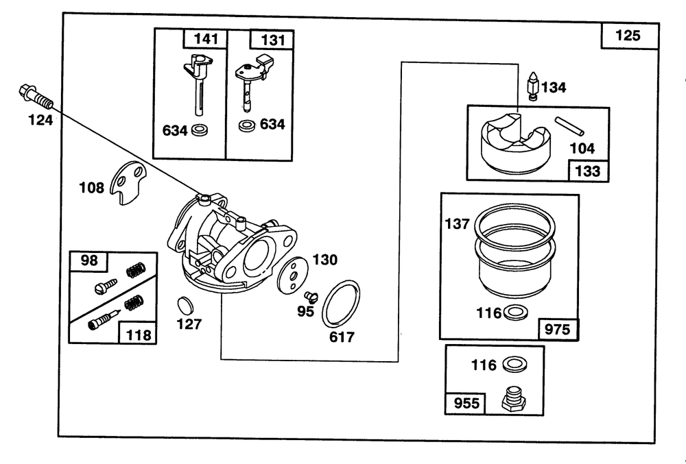 Engine Briggs & Stratton Model 124702-0189-01 Diagram and Parts List for 20327B 2000001 - 2999999 Toro Lawn Mower