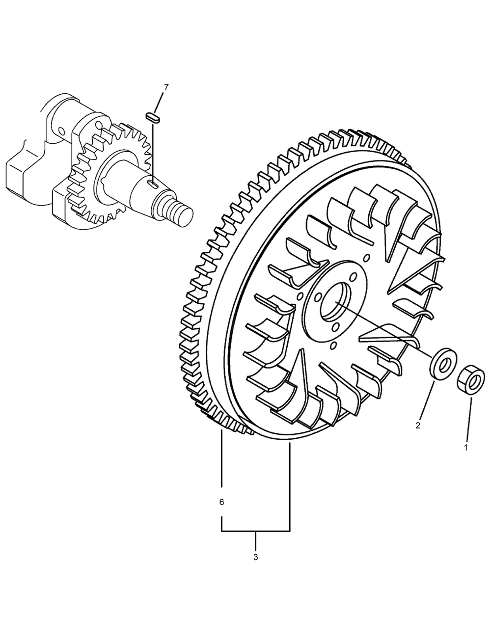 Flywheel Assembly Diagram and Parts List for 23897 400000000 - 999999999 Toro Lawn Tractor Accessories