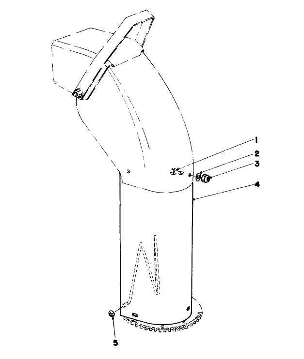 Chute Extension Kit 26-1100 Diagram and Parts List for 38160 0000001 - 0999999 Toro Snow Blower
