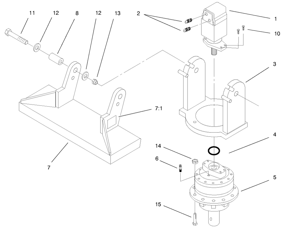 Auger Head Assembly Diagram and Parts List for 22400 800001 - 800292 Toro Lawn Tractor Accessories