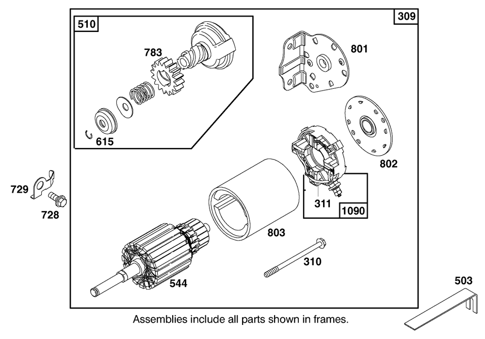 Engine Briggs & Stratton Model 28m707-0127-01 Diagram and Parts List for 71205 6900001 - 6999999 Toro Lawn Tractor