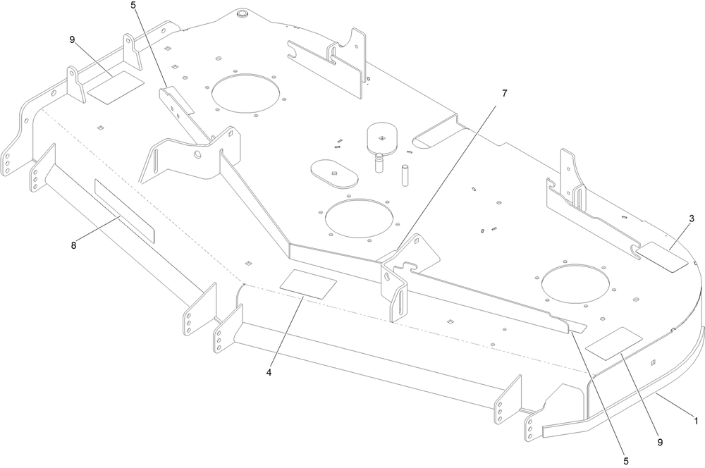 Deck Decal Assembly Diagram and Parts List for 77284 410200000-411582569 Toro Lawn Tractor