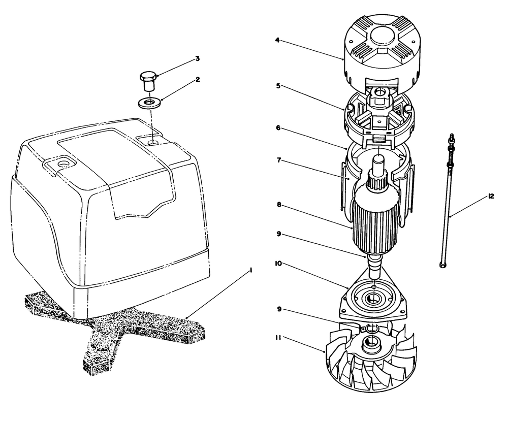 Motor Briggs & Stratton Model No. 748001-0334-01 Diagram and Parts List for 20564C 9000001 - 9999999 Toro Lawn Mower