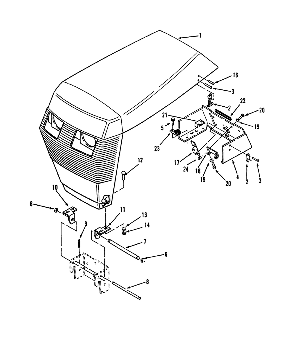 Sheet Metal And Covers Diagram and Parts List for R1-16O804 2000001 - 2999999 Toro Lawn Tractor