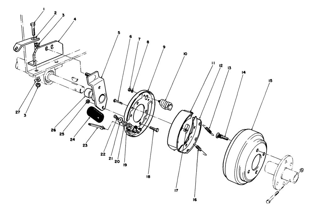 Brake Kit Model No. 30758 (Optional) Diagram and Parts List for 30718 1000001 - 1999999 Toro Lawn Tractor