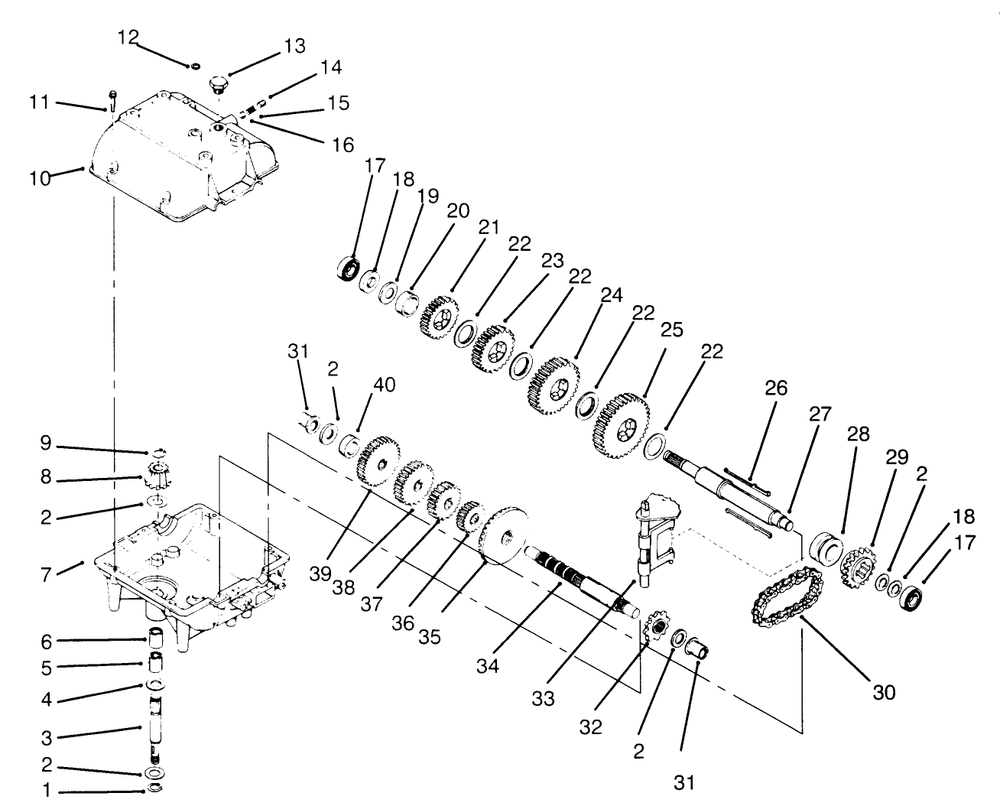 Peerless Transmission Model No. 700-039 Diagram and Parts List for 30166 590001 - 599999 Toro Lawn Tractor Accessories