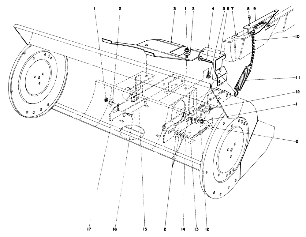 36" Snowthrower Attchment Model No. 59136 (Optional) (Continued) Diagram and Parts List for 57360 3000001 - 3999999 Toro Lawn Tractor