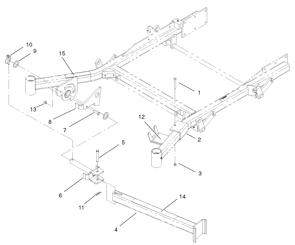 Stand Assembly Diagram and Parts List for 74213 (210000001-210999999)(2001) Toro Lawn Mower