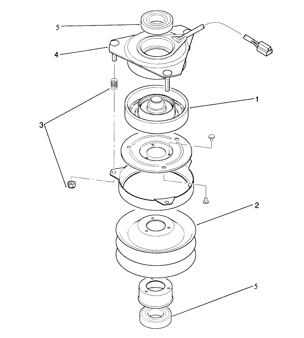 Clutch Assembly 78-6990 Diagram and Parts List for 22-14OE01 1000001 - 1999999 Toro Lawn Tractor