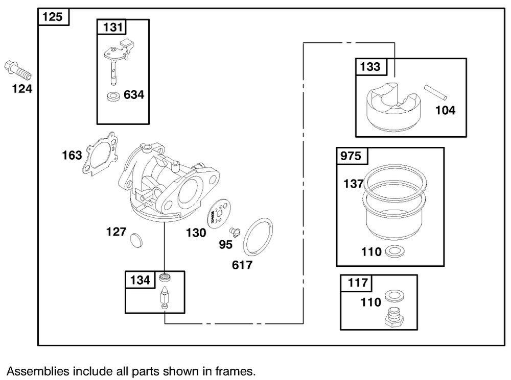 Engine Briggs & Stratton Model 127802-1761-E1 Diagram and Parts List for 21013 8900001 - 8999999 Toro Lawn Mower