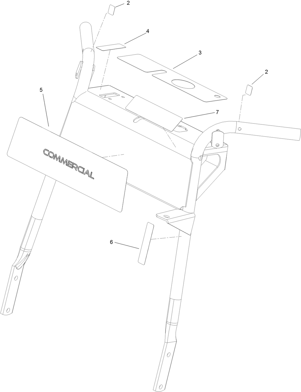 Control Panel Decal Assembly Diagram and Parts List for 31914 405300000-410299999 Toro Lawn Mower