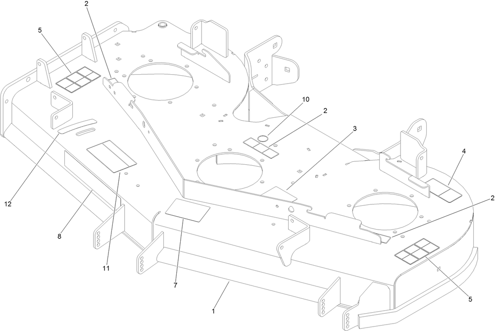 Deck Decal Assembly Diagram and Parts List for 74906 402090000-403247599 Toro Lawn Mower