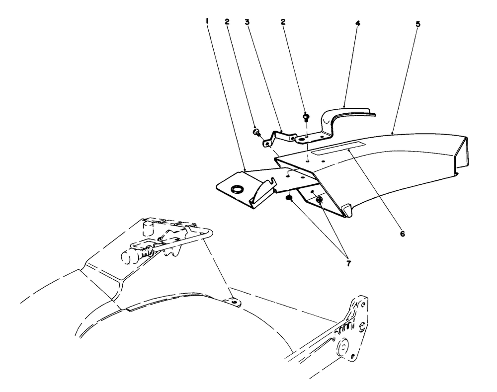 Side Discharge Chute Model No. 59108 (Optional) Diagram and Parts List for 20715 2000001 - 2999999 Toro Lawn Mower