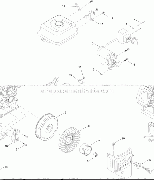 Ignition And Electrical Assembly Diagram and Parts List for 38813 316000001-316999999 Toro Snow Blower