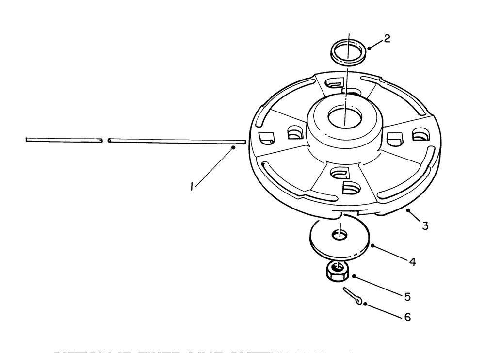 Metallic Fixed Line Cutter Head (Optional) Diagram and Parts List for 51675 1000001 - 1999999 Toro Trimmer