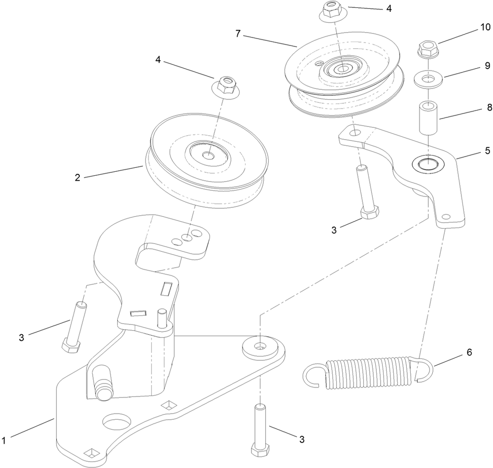 Idler Assembly No. 136-0590 Diagram and Parts List for 78525 400000000 - 414099999 Toro Lawn Tractor Accessories