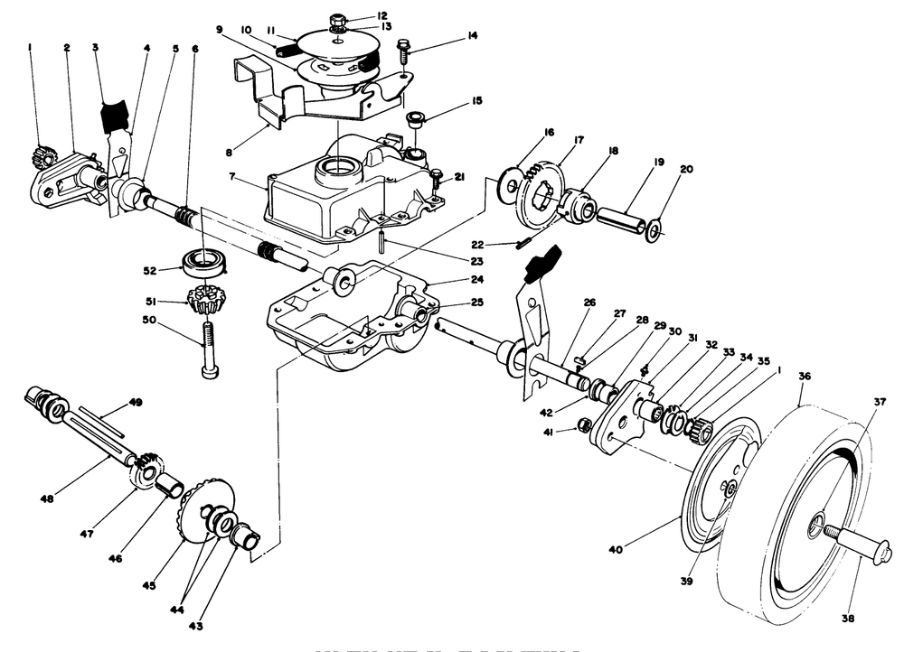 Gear Case Assembly (Used On Units With Serial No. 6000101-6001100) Diagram and Parts List for 20675 6000001 - 6999999 Toro Lawn Mower