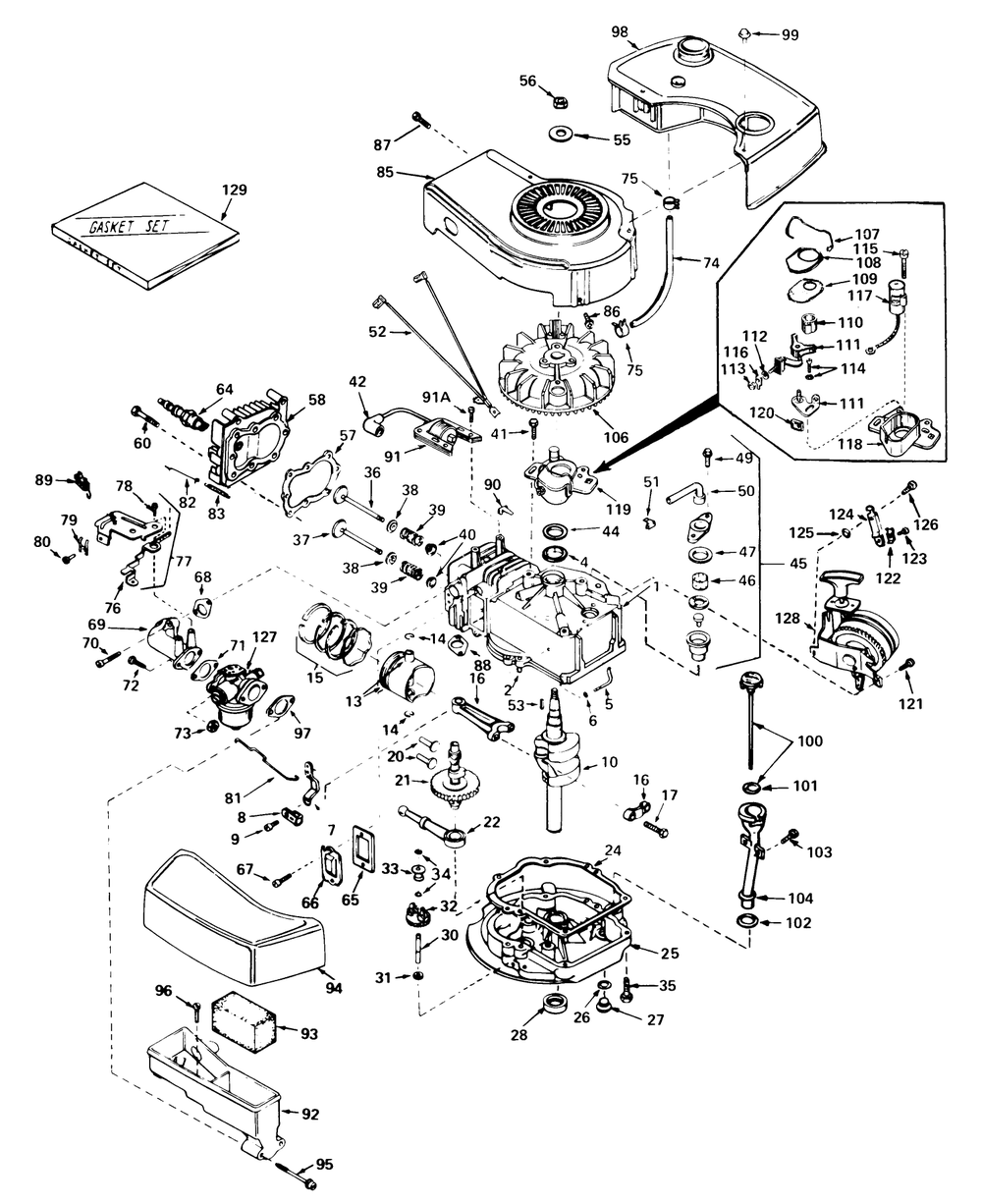 Engine Tecumseh Model No. Tnt 100-10063c Diagram and Parts List for 18090 9000001 - 9999999 Toro Lawn Mower