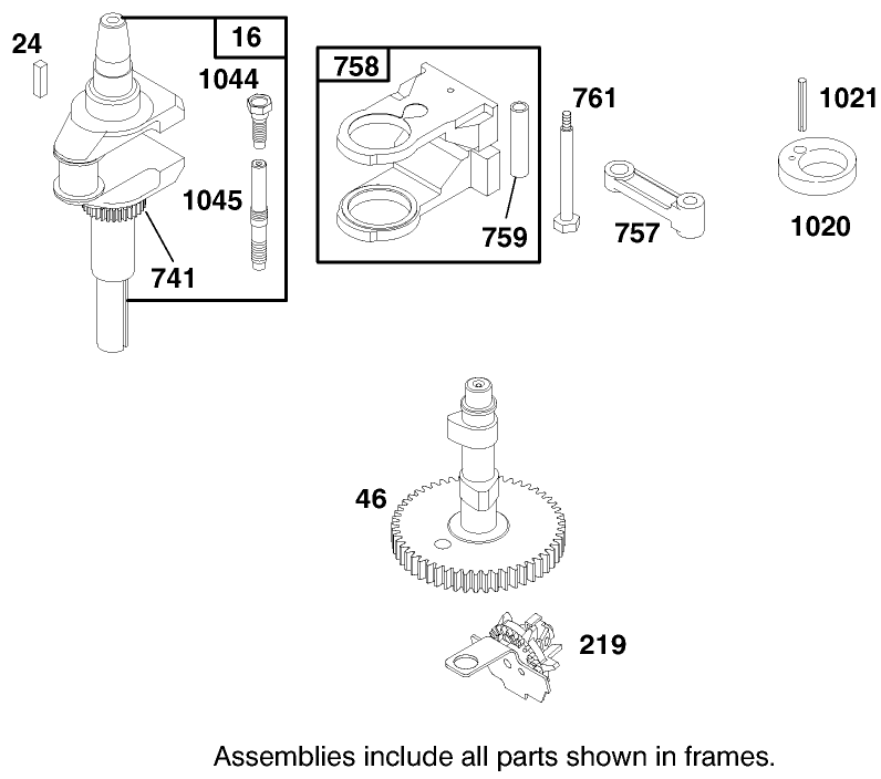 Engine Briggs & Stratton Model 28m707-0127-01 Diagram and Parts List for 71208 7900001 - 7999999 Toro Lawn Tractor