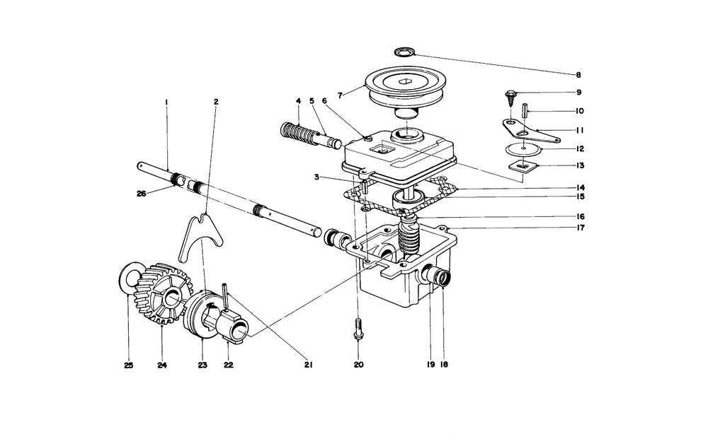 Gear Case Assembly Diagram and Parts List for 20673 6000001 - 6999999 Toro Lawn Mower