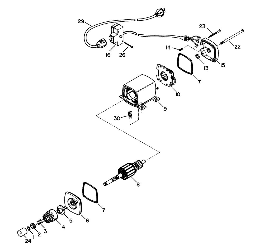 Starter Motor Kit-Model 38-7590 (Optional) Diagram and Parts List for 38040 7000001 - 7999999 Toro Snow Blower