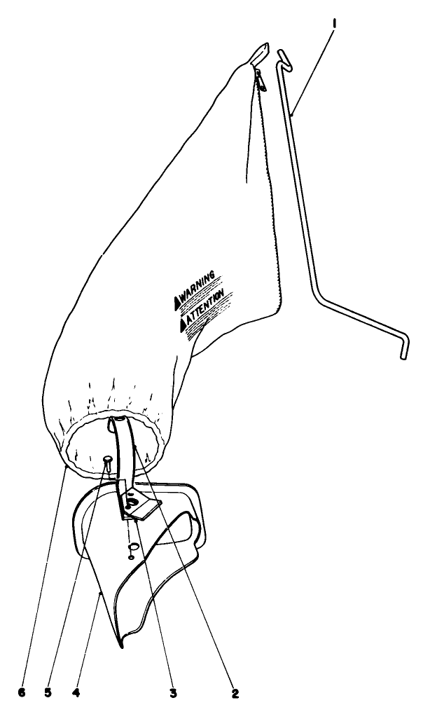 Grass Bagging Kit No. 40-5130 (Optional) Diagram and Parts List for 22005 6000001 - 6999999 Toro Lawn Mower