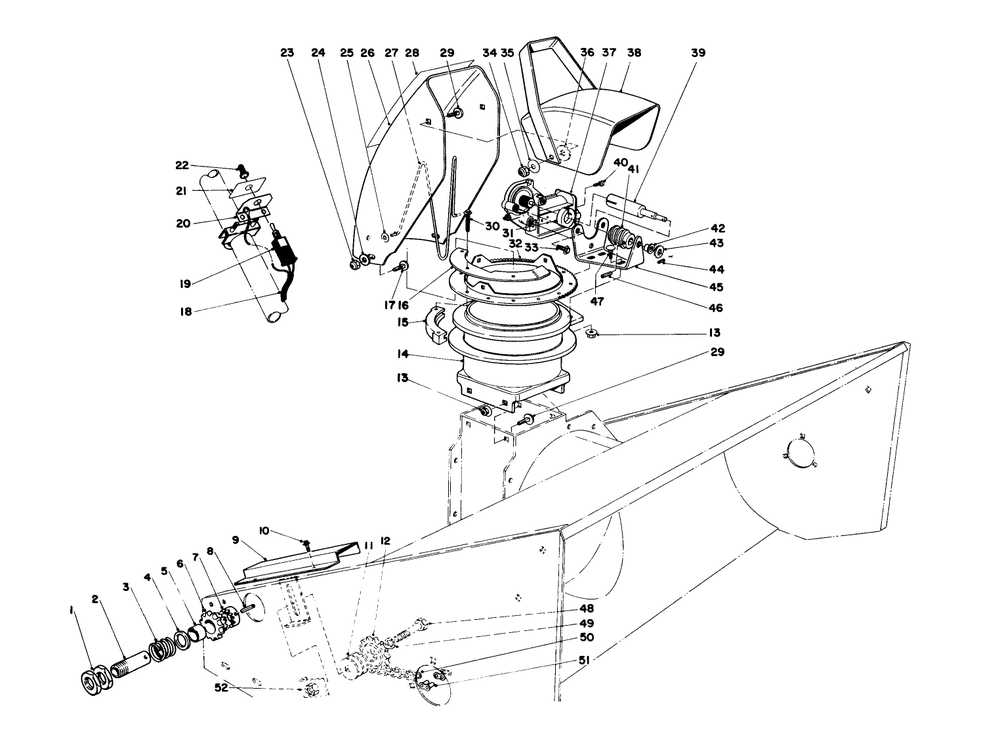 48" Snowthrower Model No. 30570 (Optional) Diagram and Parts List for 30775 300001 - 399999 Toro Lawn Tractor