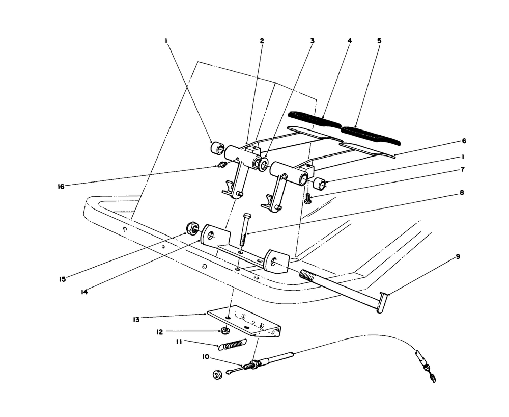 Pedal Assembly Diagram and Parts List for 30758 6000001 - 6999999 Toro Lawn Tractor Accessories