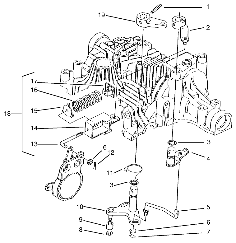 Brake Interlock Diagram and Parts List for 72110 7900001 - 7999999 Toro Lawn Tractor