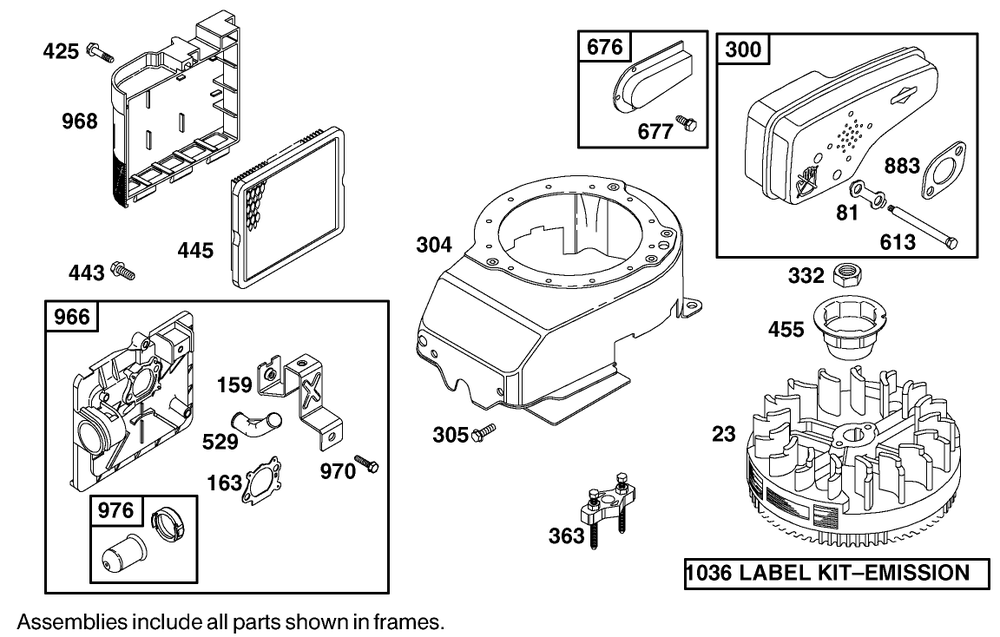 Flywheel And Muffler Assembly  Briggs And Stratton 12h807-1775-E1 Diagram and Parts List for 20045 9900001 - 9999999 Toro Lawn Mower