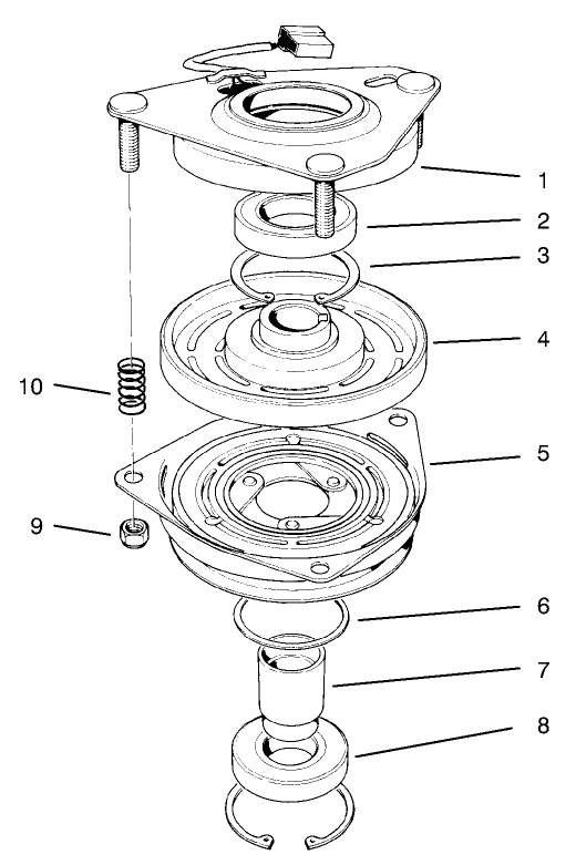 Clutch Assembly No. 54-3200 Diagram and Parts List for 30182 690001 - 699999 Toro Lawn Tractor Accessories