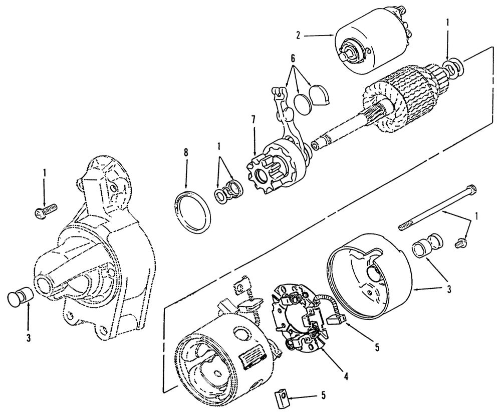 Toro Power Plus Starter Components Diagram and Parts List for 41-20OE02 1000001 - 1999999 Toro Lawn Tractor