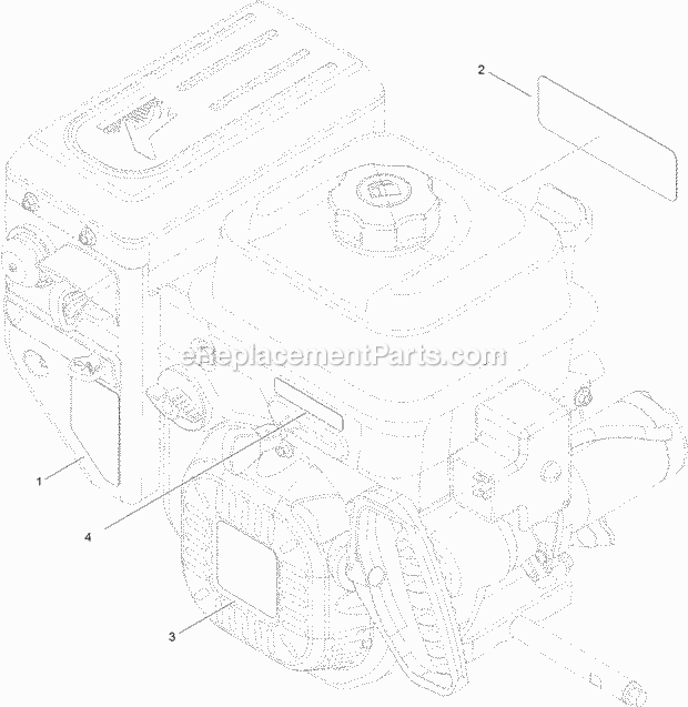 Engine Decal Assembly Diagram and Parts List for 38811 316000001-316999999 Toro Snow Blower