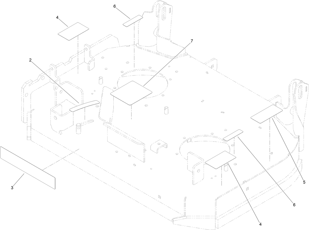 Deck Decal Assembly No. 121-6015 Diagram and Parts List for 74534TE 413000000 - 417999999 Toro Lawn Tractor
