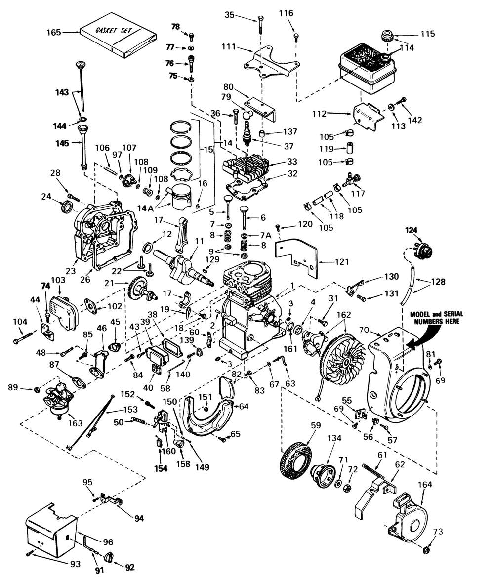 Engine Tecumseh Model Hs50-67223e Diagram and Parts List for 38052 4000001 - 4999999 Toro Snow Blower