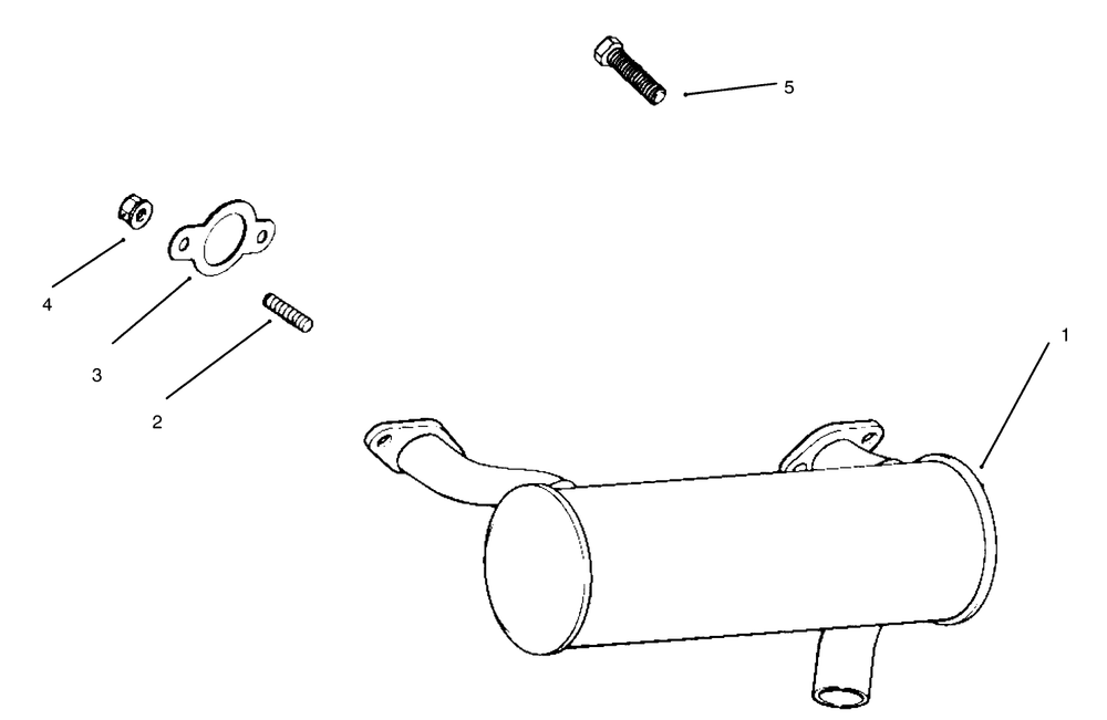 Exhaust Diagram and Parts List for 30610 490001 - 499999 Toro Lawn Tractor