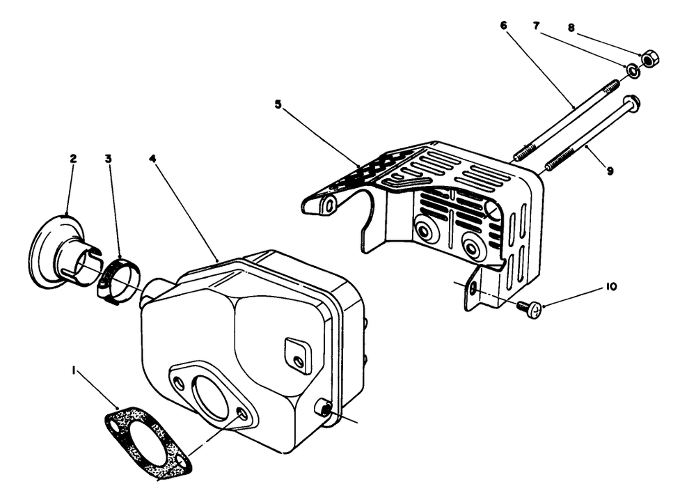 Muffler Assembly (Engine No. 47plo-2) Diagram and Parts List for 20106 1000001 - 1999999 Toro Lawn Mower