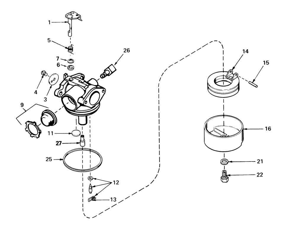 Carburetor Assembly No. 632050a Diagram and Parts List for 16771 4000001 - 4999999 Toro Lawn Mower