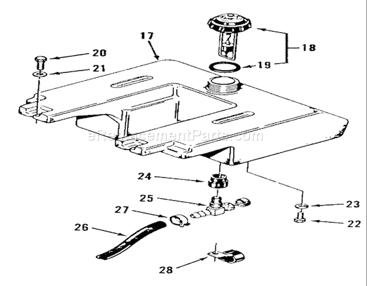 Fuel Systems-312-8 Diagram and Parts List for B1-16O801 1988 Toro Lawn Tractor