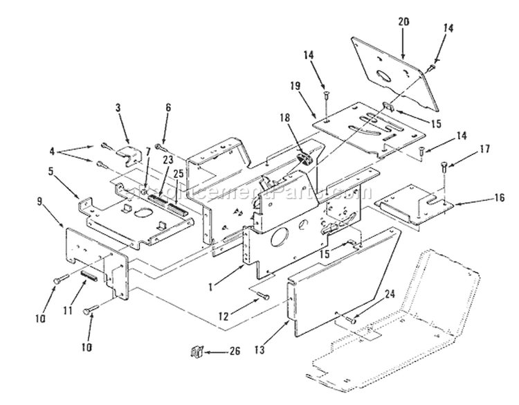 Page R Diagram and Parts List for B1-16O801 1988 Toro Lawn Tractor