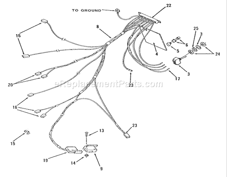 Page E Diagram and Parts List for B1-16O801 1988 Toro Lawn Tractor