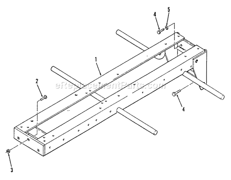 Frame Diagram and Parts List for B1-16O801 1988 Toro Lawn Tractor