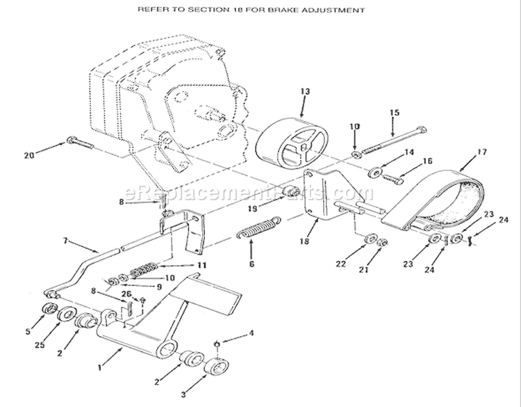 Page D Diagram and Parts List for E1-18OE01 1988 Toro Lawn Tractor