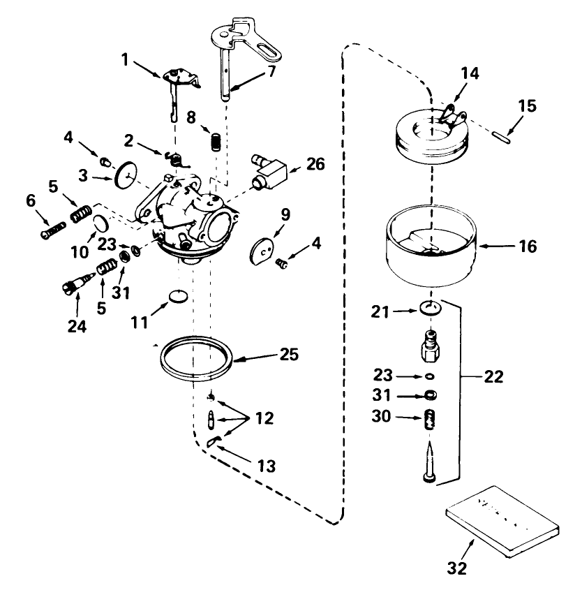 Carburetor No. 632107 Diagram and Parts List for 38052 9000001 - 9999999 Toro Snow Blower
