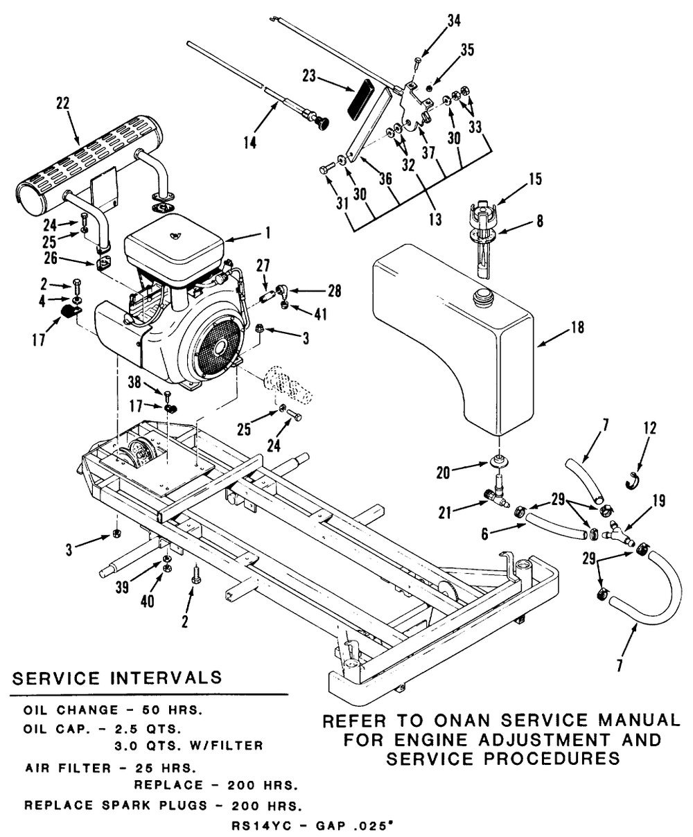 Section 3-Engine And Fuel Systems Diagram and Parts List for Z1-24OE01  Toro Lawn Tractor