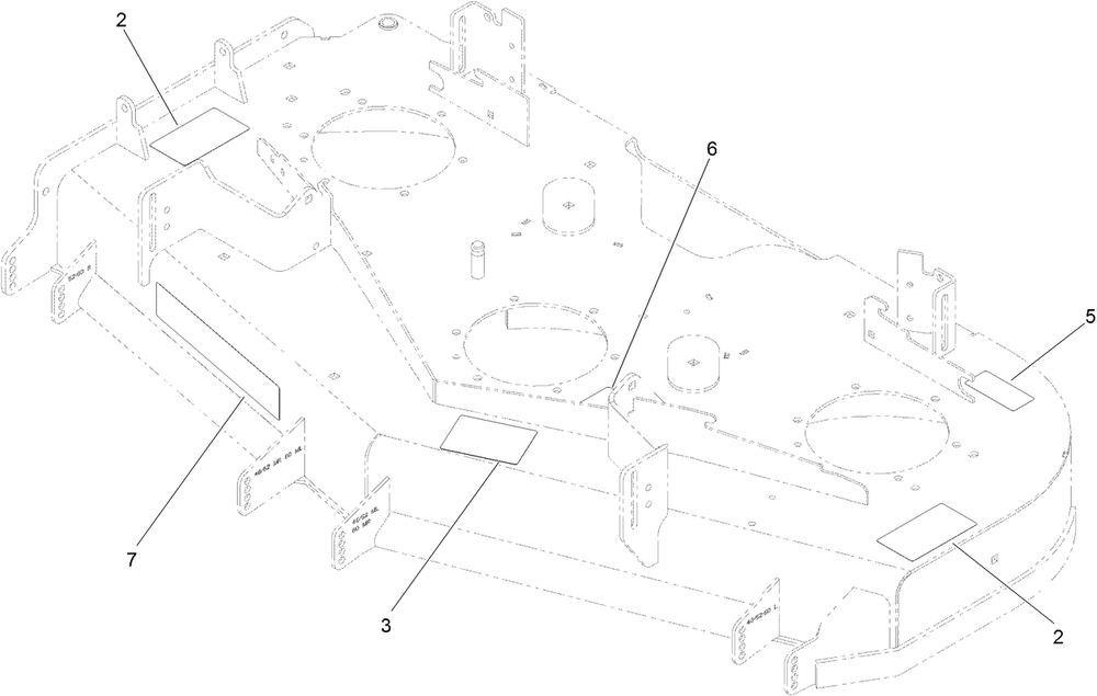 Deck Decal Assembly Diagram and Parts List for 74010 400000000-409428450 Toro Lawn Tractor